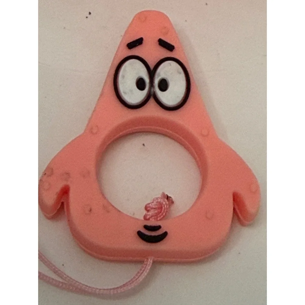 Patrick Star SpongeBob Silicone AirPods Case Cover with Carabiner Pink Ring